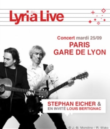 Louis Bertignac et Stephan Eicher en concert Gare de Lyon
